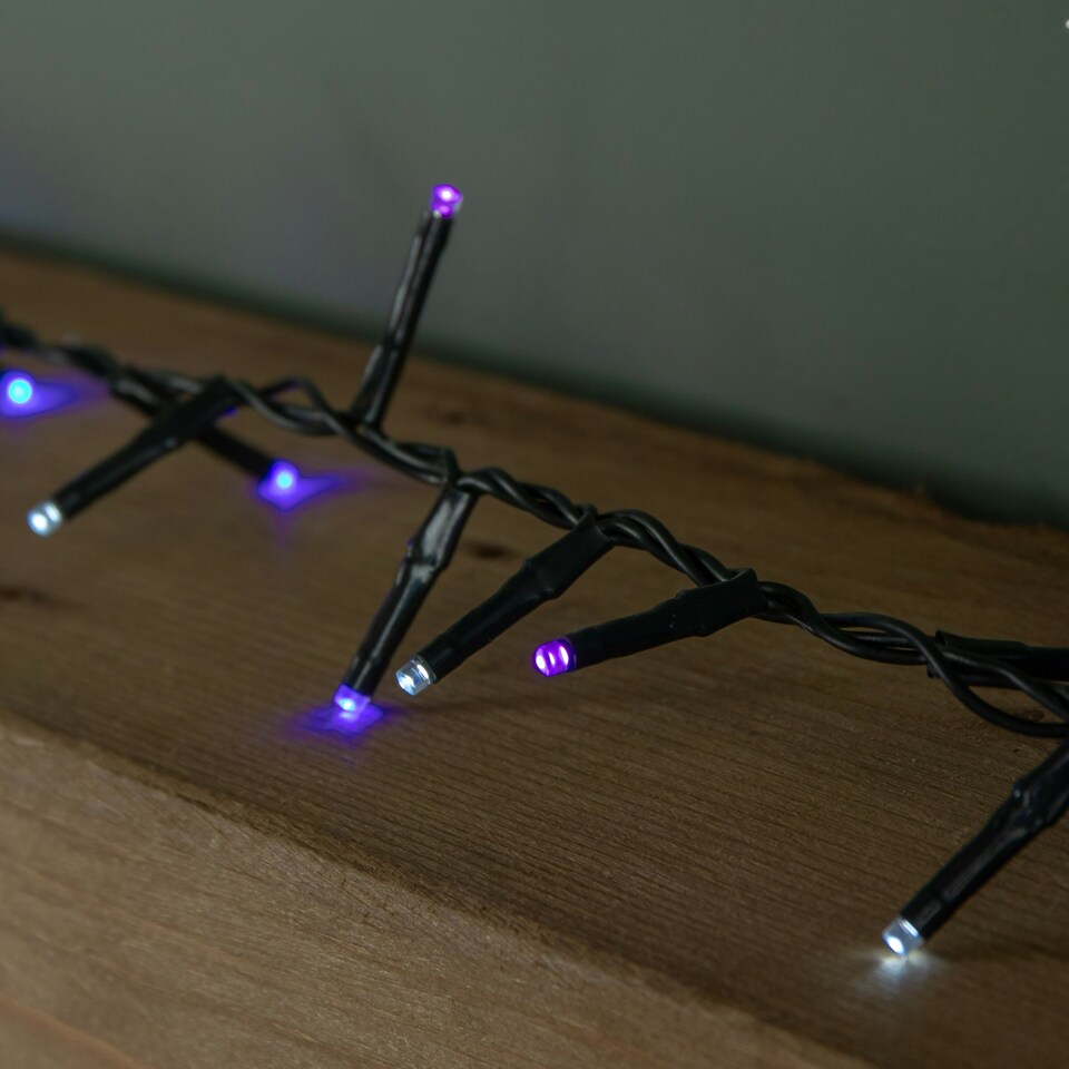 image 1 of 25m 1000 LED TreeBrights Christmas String Lights with Timer in Blue, Purple & White