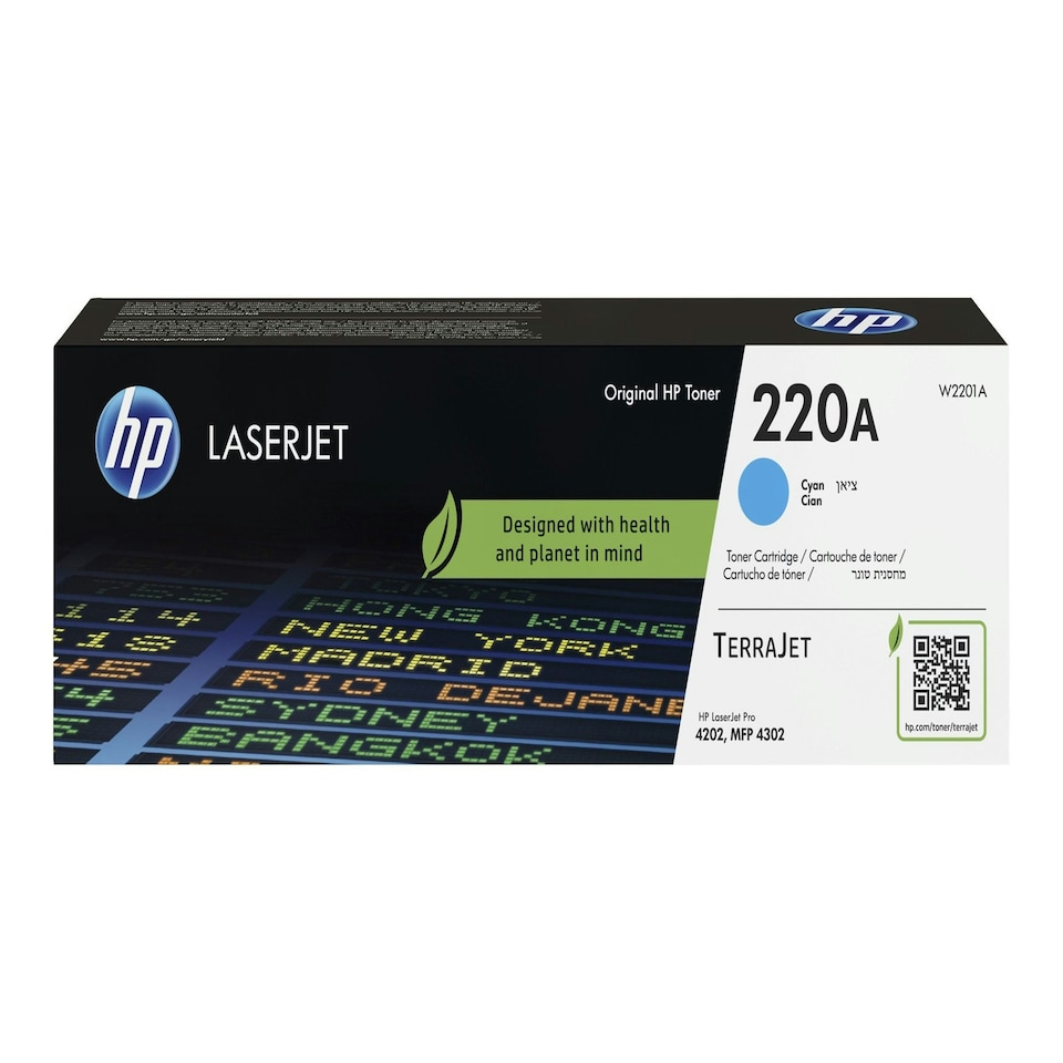 HP 220A Cyan Standard Toner Cartridge 1.8K Pages W2201A N/A