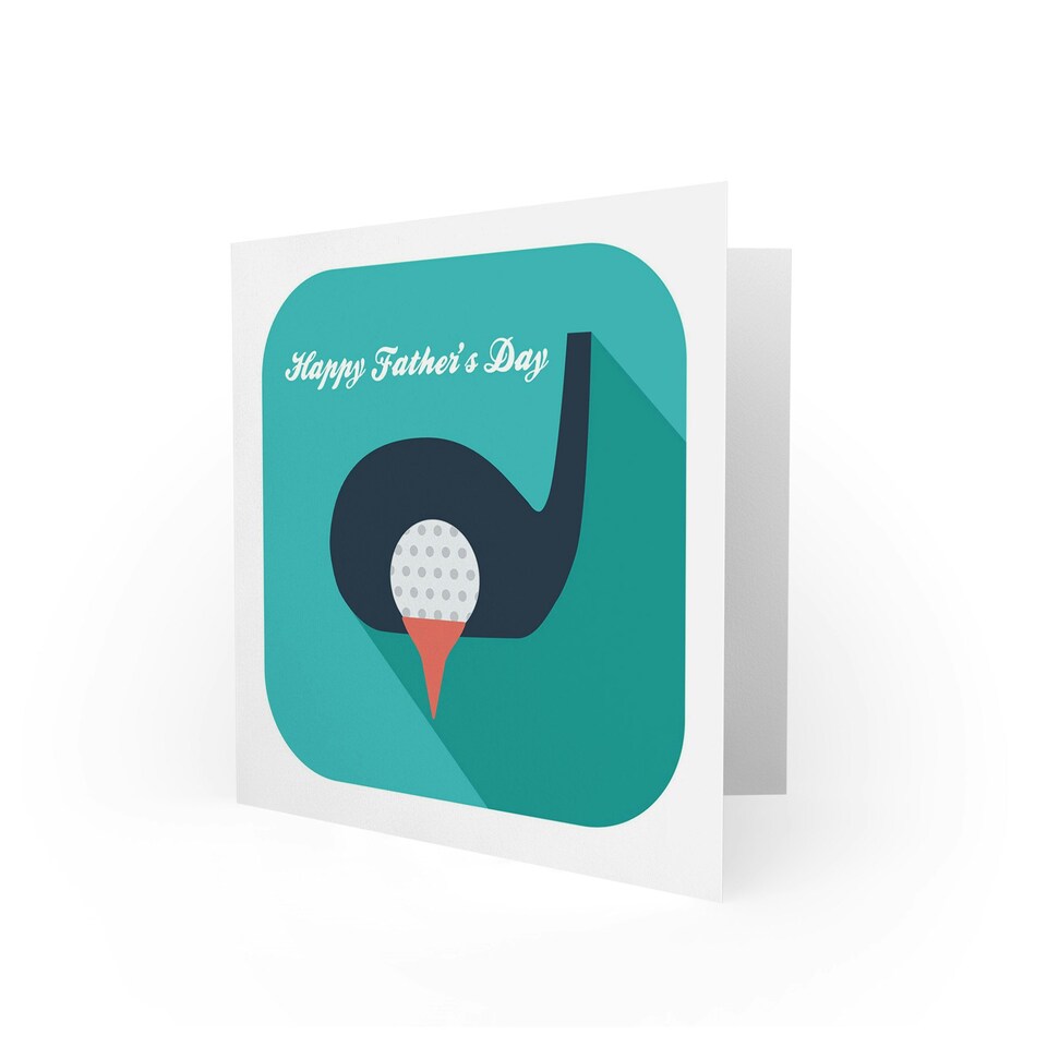 image 1 of Golf Tee Shot Golfing For Dad Fathers Day Card