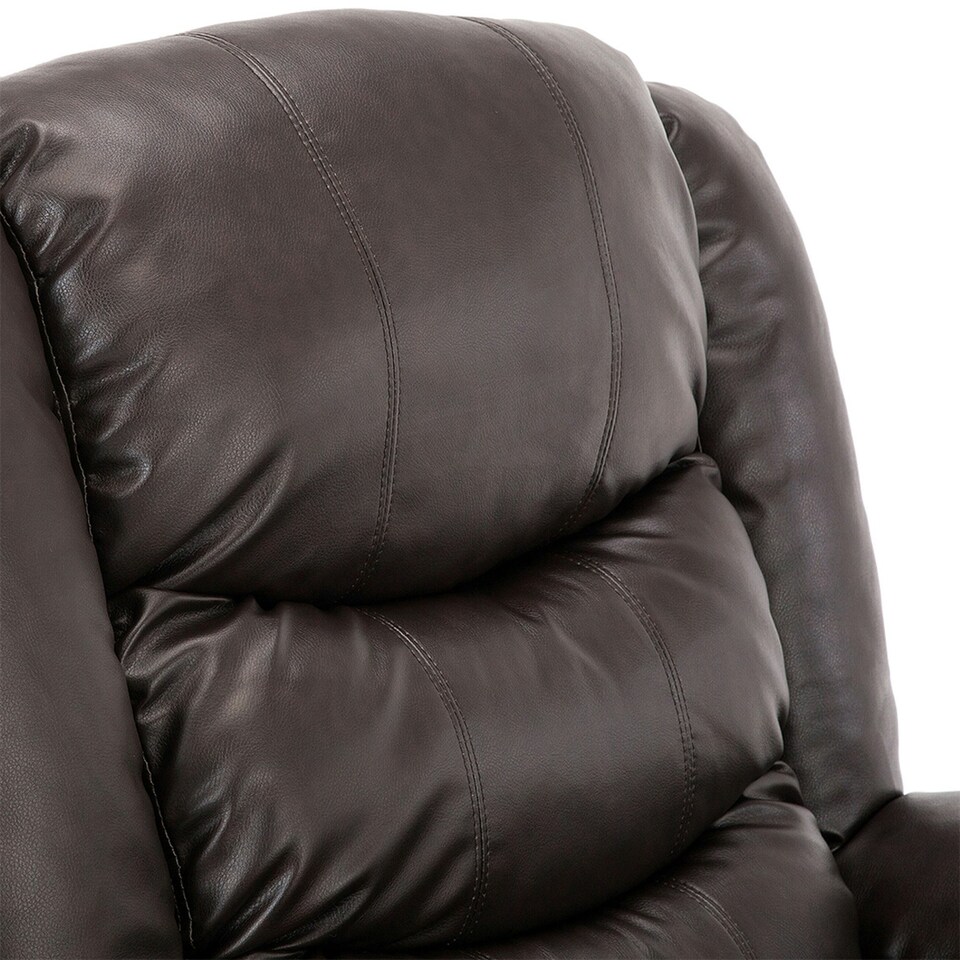 image 1 of Seattle Electric Single Motor Rise Recliner Bonded Leather Chair (Brown)