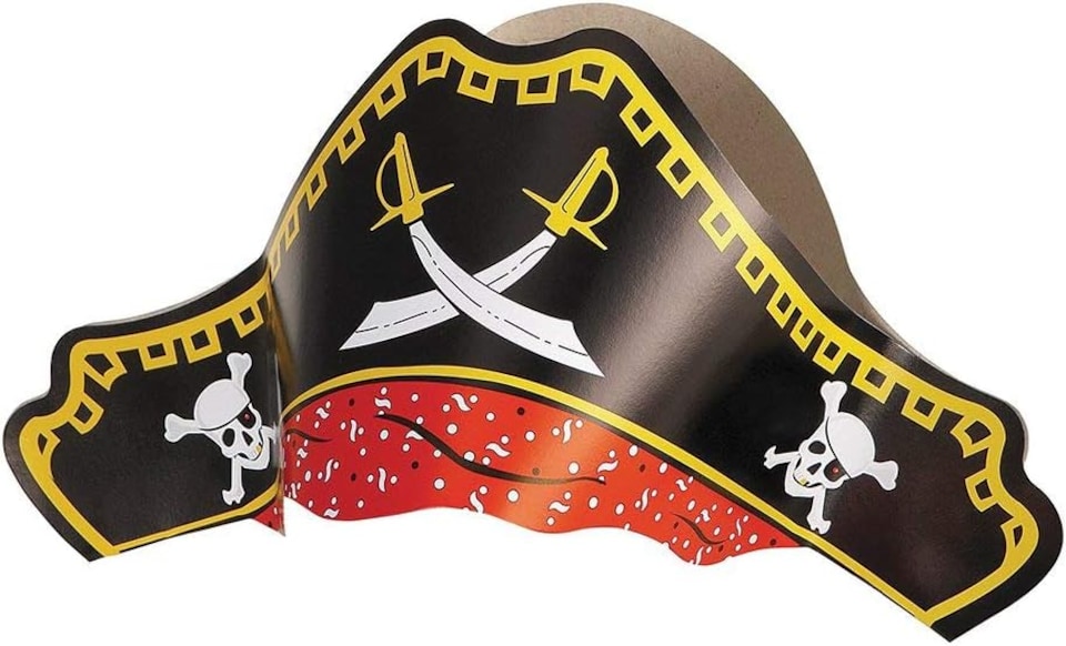 image 1 of Pirate Cardboard Hats - Pack of 4