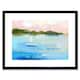 image 1 of Sail Boat Sea Coast Abstract Seascape Bathroom 9x7" Black Framed Wall Art Print