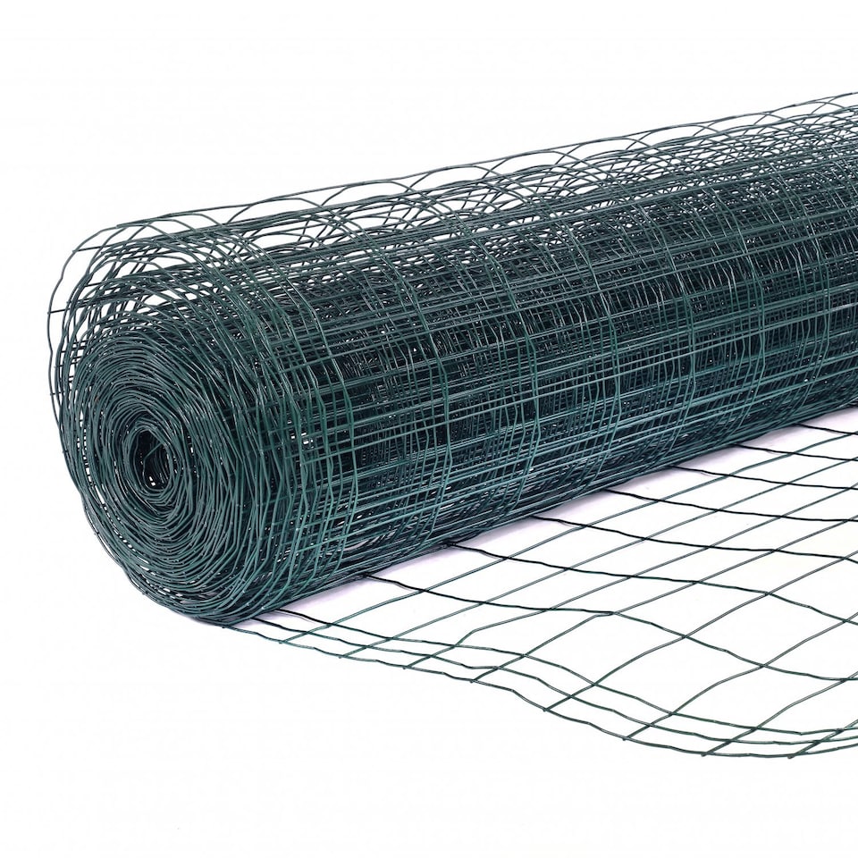 image 1 of 1.2m x 25m Green PVC Coated Galvanised Steel Mesh Stock Fencing