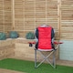 image 3 of Luxury Padded High Back Folding Outdoor, Camping, Fishing Chair in Red
