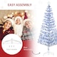 image 6 of HOMCOM 6FT Artificial Fibre Optic Christmas Tree Seasonal Decoration w LED Lights PreLit Easy Store White Blue