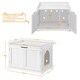 image 3 of Yaheetech Cat Decorative Litter Box White | One Size