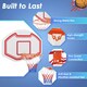 image 5 of COSTWAY Wall Mounted Basketball Hoop Backboard Basketball Games Red | Standard