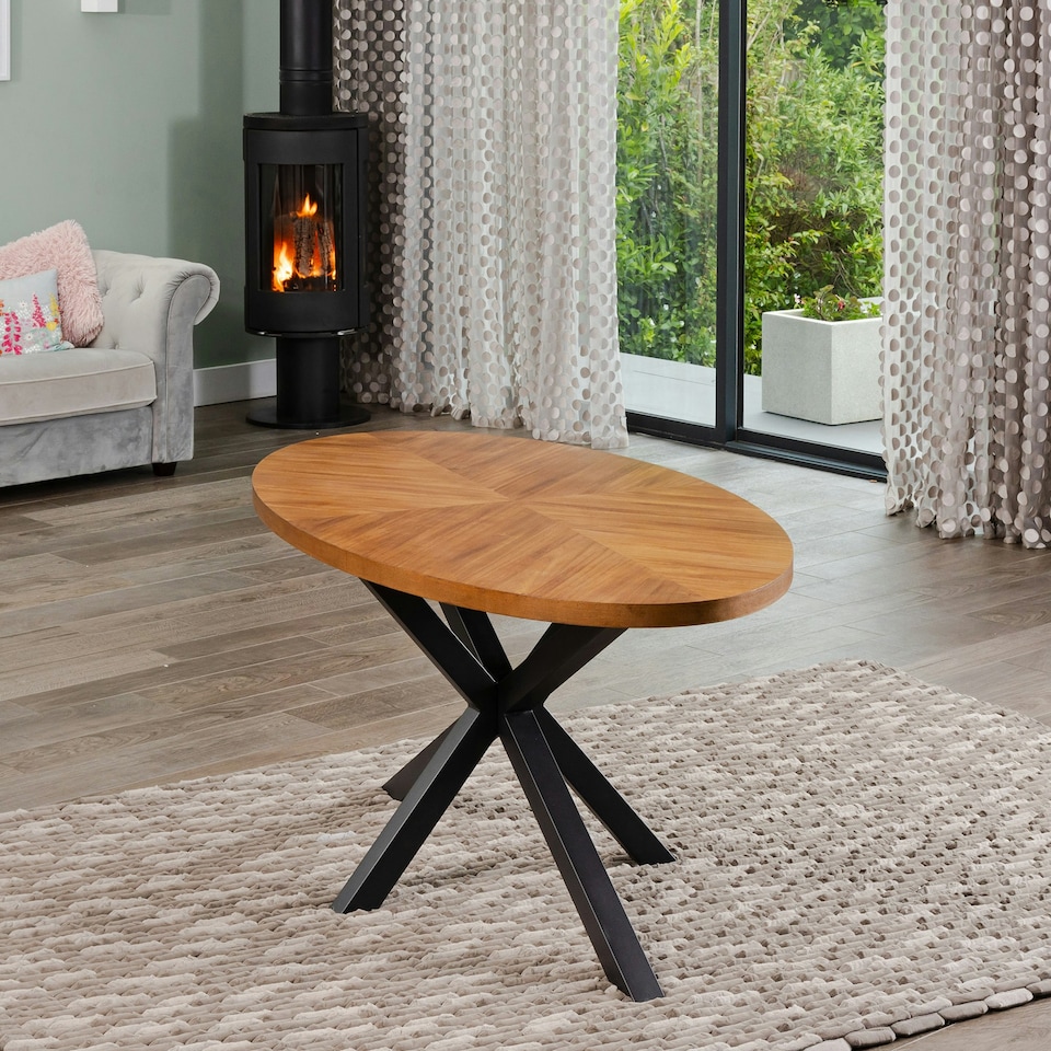 image 1 of Dossena 170cm Oval Wooden Dining Table