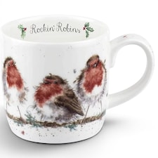 Royal Worcester Rockin Robins Christmas Mug