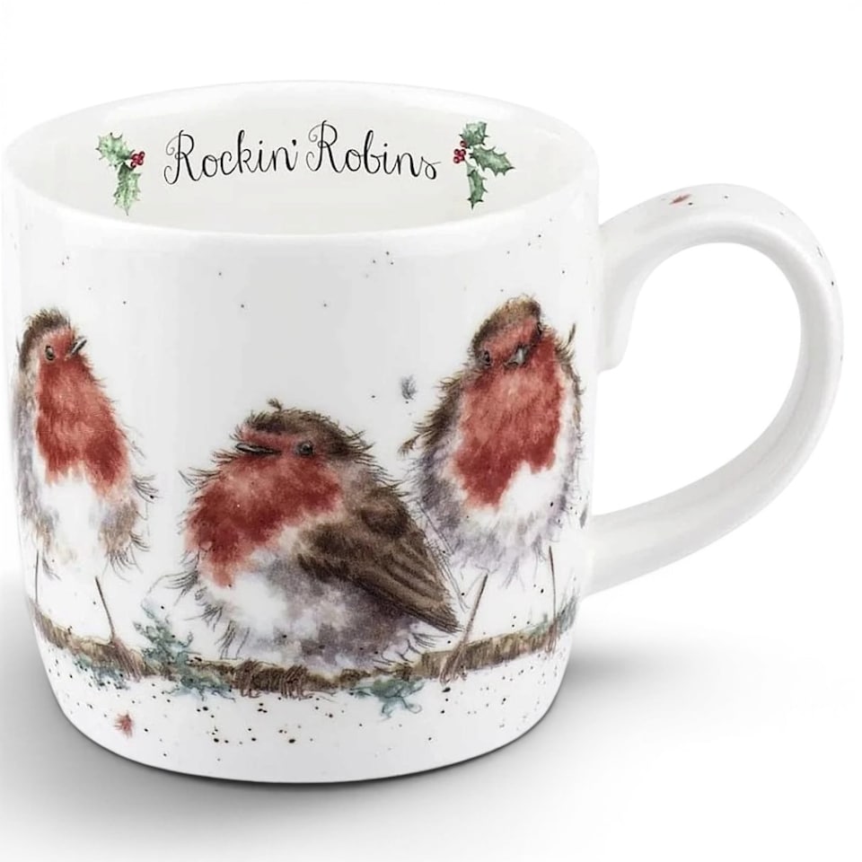 Royal Worcester Rockin Robins Christmas Mug