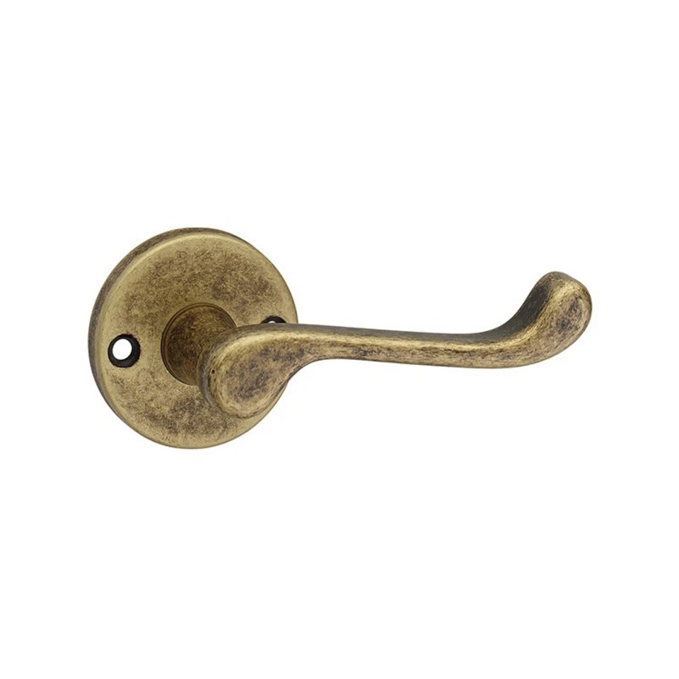 image 1 of Door Handles Set Victorian Scroll Metal Lever Latch Internal External | Gold | Copper Rose