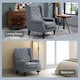 image 8 of HOMCOM Accent Armchair Home Furniture Retro Tufted Club Fabric Grey Grey