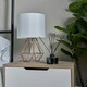 image 1 of ValueLights Angus Copper Geometric Table Lamp with LED Bulb Copper
