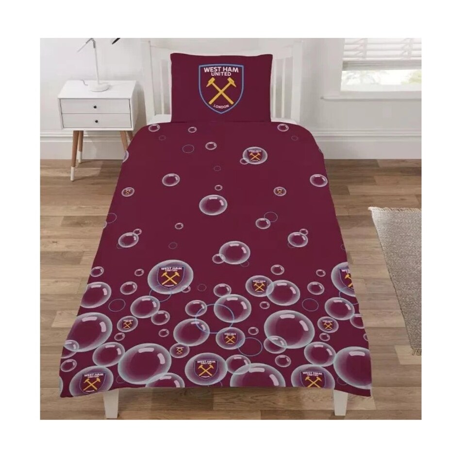image 1 of West Ham Single Duvet Cover Set - Baubles | Multi | Single