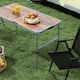 image 8 of Outsunny 3ft Folding Camping Table Height Adjustable Aluminium Outdoor Garden Party Picnic BBQ Trestle Table Field Kitchen