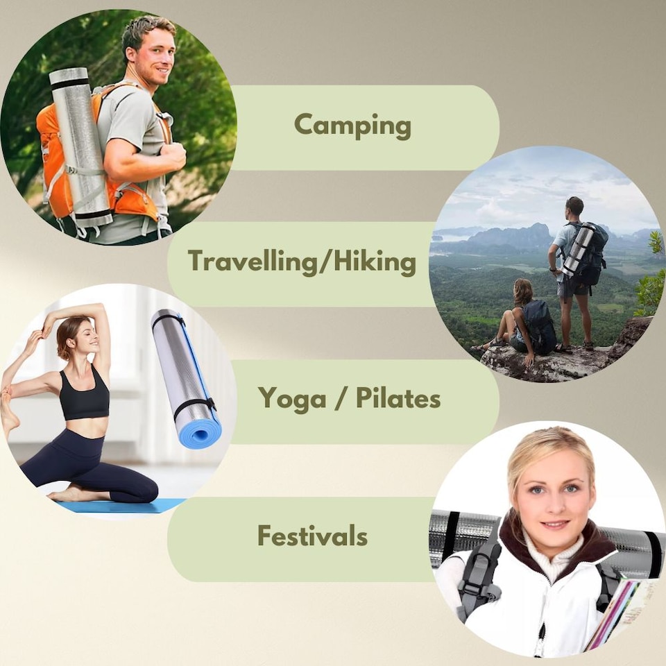 image 1 of Marco Paul 180cm x 50cm Insulated Camping Mat