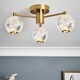 image 2 of BHS Rimi 3 Light LED Semi Flush Ceiling Light, Satin Brass | Gold | Satin Brass | 1