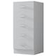 image 1 of FWStyle Tunis 5 Drawer Tallboy Slim Chest Of Drawers - Matt White