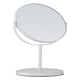 image 2 of Marisha White Metal Swivel Large Table Mirror | White