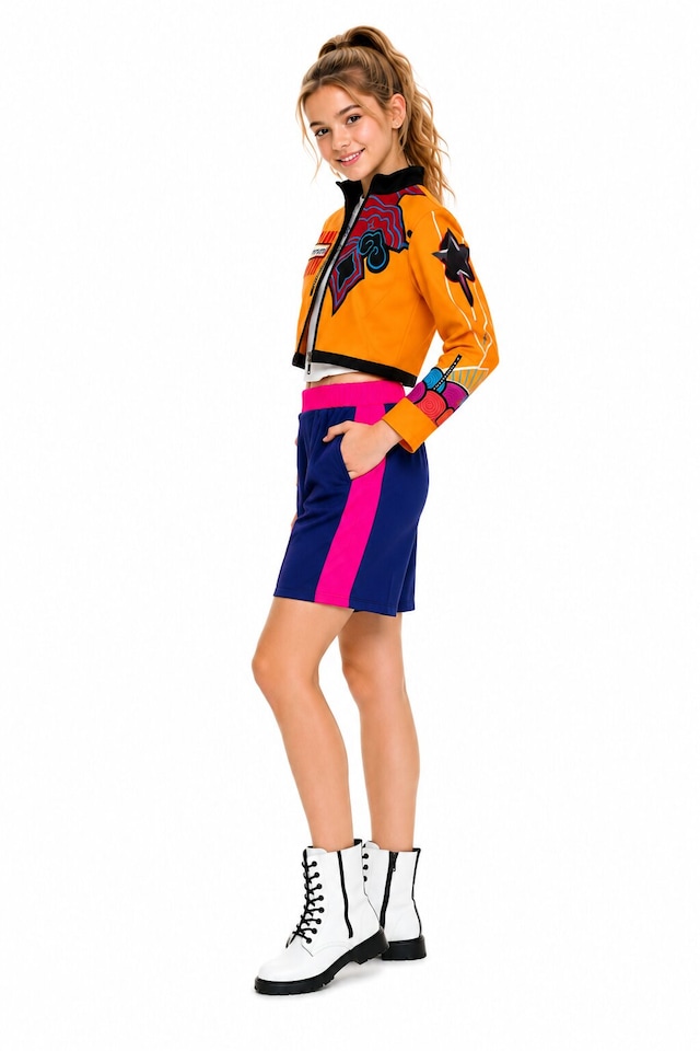 image 1 of Girls Pop Pulse Fancy Dress Childs Halloween Kids Costume Outfit (Medium 5-6 Years)