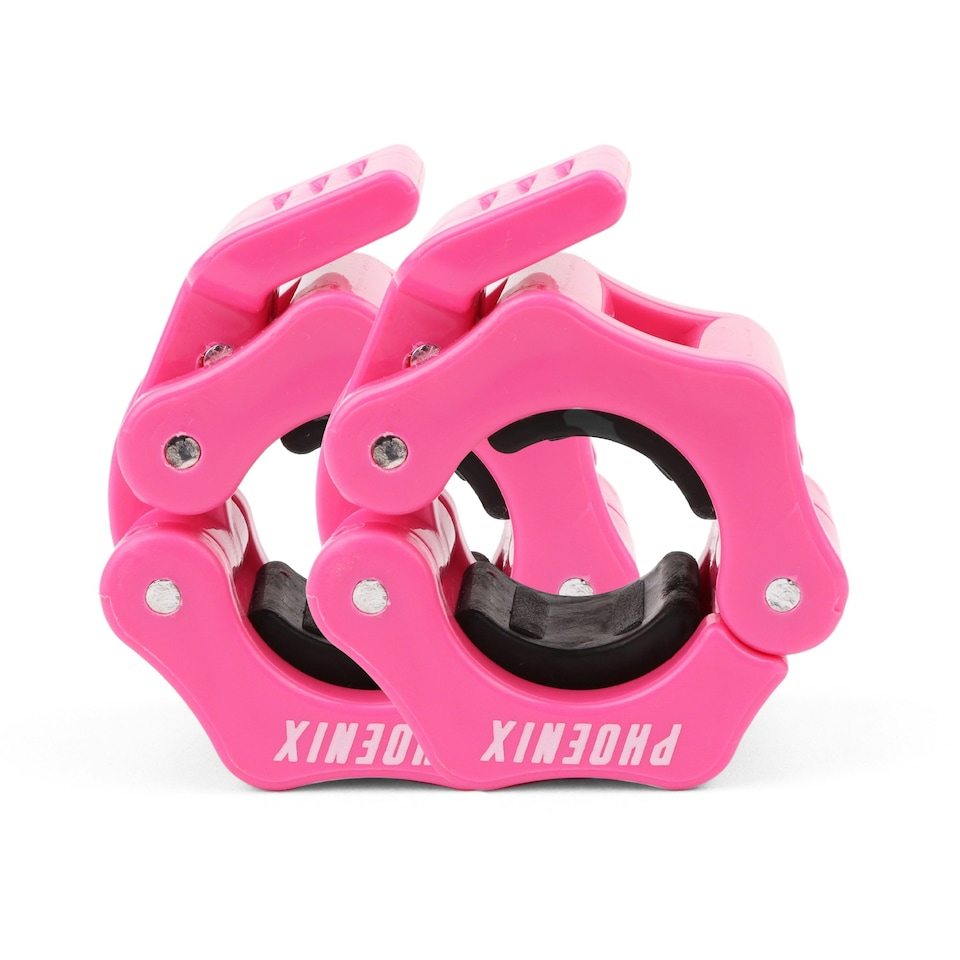 image 1 of Phoenix Fitness Barbell Clamps 1 Inch Pink