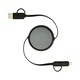 image 3 of Alasia Aluminium 5 in 1 Retractable Connector Cable - Solid Black - One Size