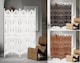 image 4 of 4 Panel Heavy Duty Carved  Screen Wooden Bells Design Room Divider White 200 x 180 cm | White | White | 200 x 180 cm