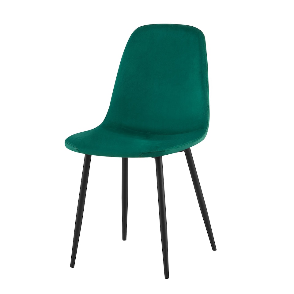 image 1 of Luxe Dining Chair 4pc Verdant Green Wood Printed Coating Green