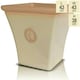 image 3 of Primrose Terracotta Flared Square Tuscan Planter in Light Pistachio 44cm