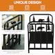 image 3 of Outsunny Firewood Log Rack Fireplace Log Holder w/ Handles Outdoor Indoor Black
