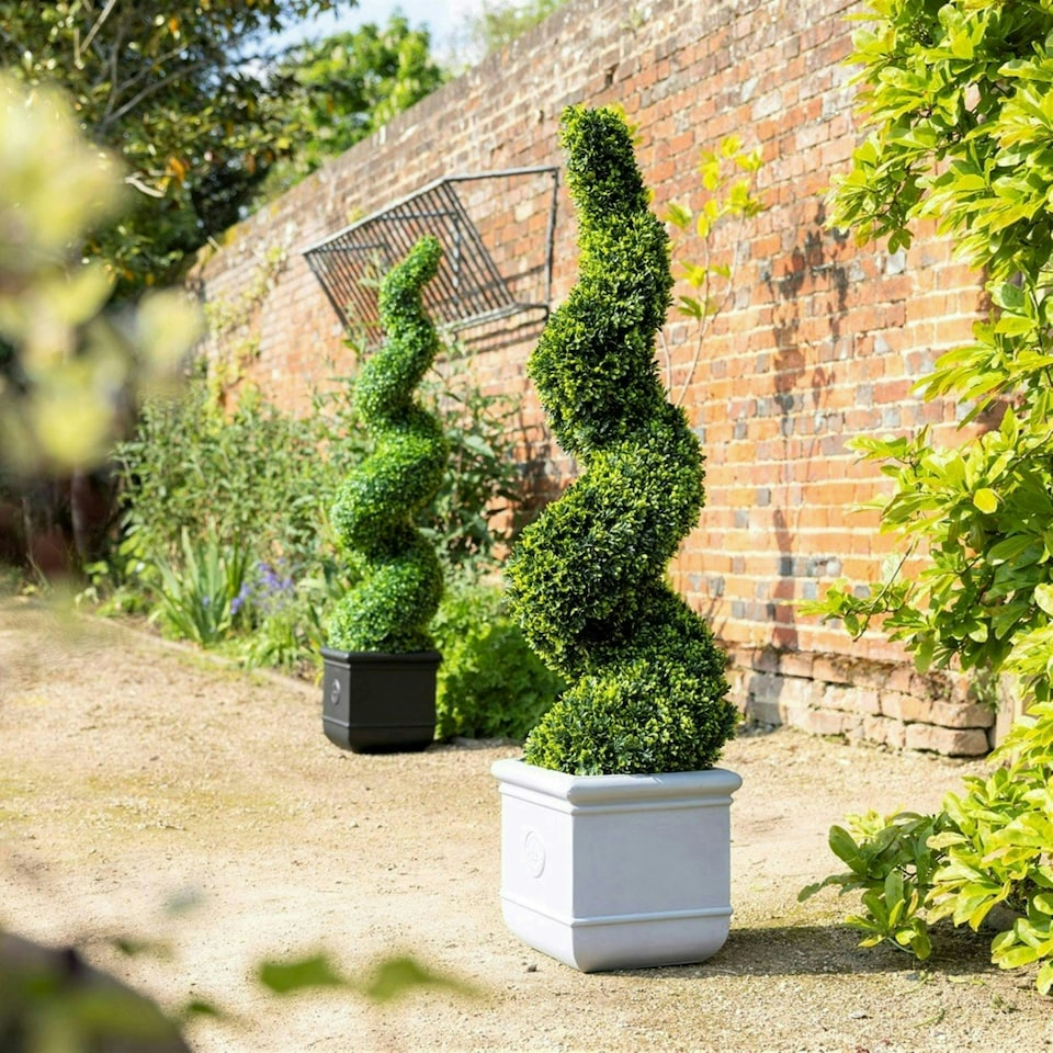 image 1 of Primrose Artificial Grass Topiary Spiral Design Bush 120cm