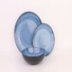 image 2 of 12pc Reactive Glaze Blue Dinner Set