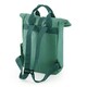 image 2 of Bagbase Roll Top Recycled Twin Handle Backpack - Sage Green - One Size