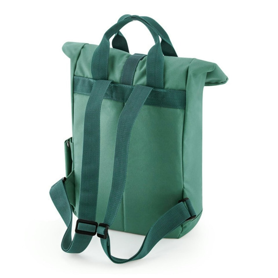 image 1 of Bagbase Roll Top Recycled Twin Handle Backpack - Sage Green - One Size