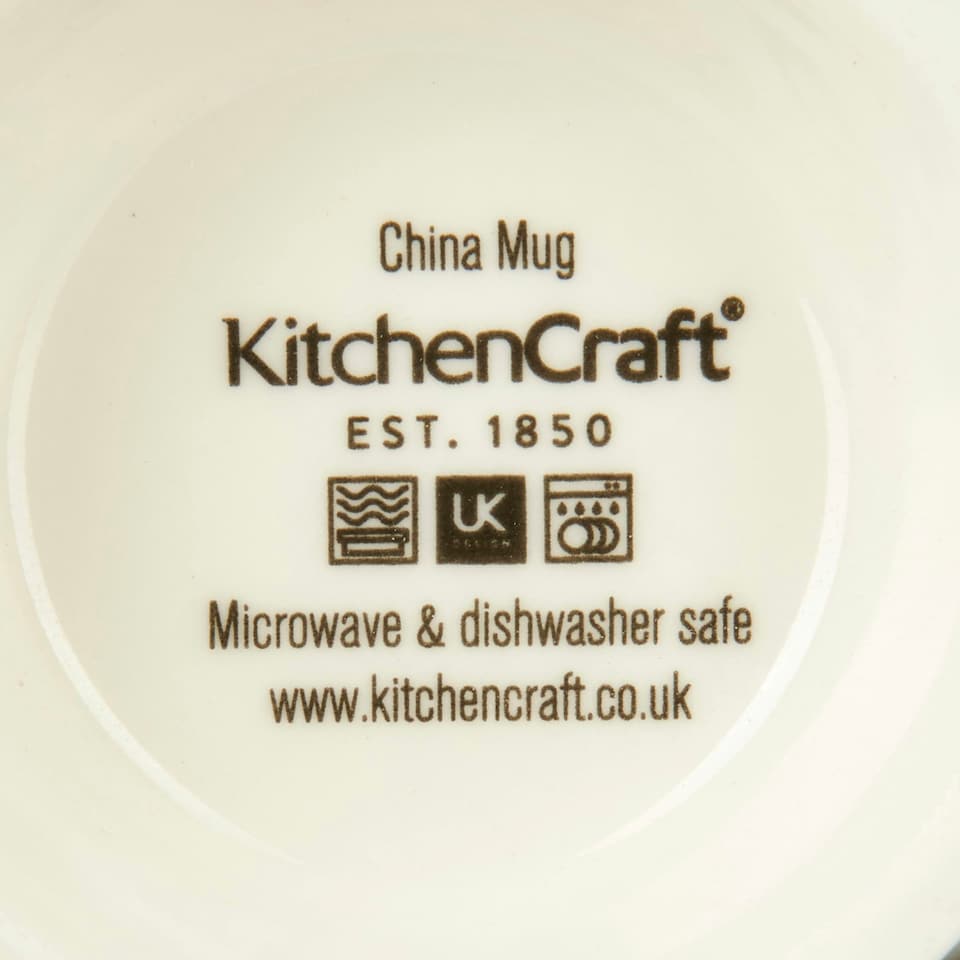 image 1 of KitchenCraft China Spot Stripe Mug | Blue | 1
