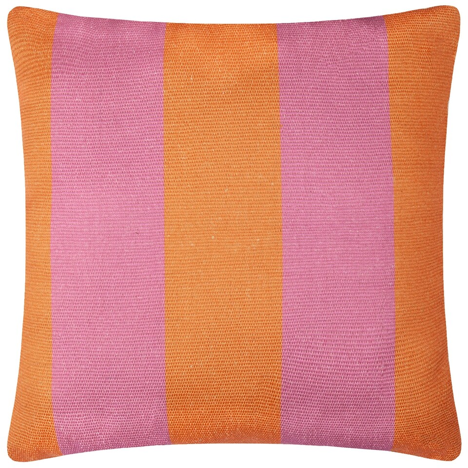 image 1 of furn. Deck Stripe Woven Orange/Pink Outdoor Cushion Cover 59 x 59 cm Multi