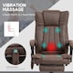 image 4 of Vinsetto Office Chair with Massage and Heat, Microfibre Reclining Computer Desk Chair with Footrest and Adjustable Height, Swivel Wheels for Home Office, Dark Brown