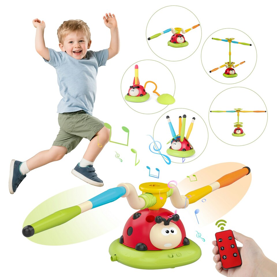 image 1 of 5 in 1 Kids Sports Activity Game Set Jump Challenge Aerobie Toss Ring Obstacle Game