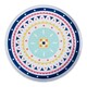 image 2 of Interiors by Premier Easily Gripped Bazaar Tray, Scratch Resistant Round Tray, Floral Outdoor Tray, Lightweight Dining Tray Multi