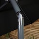 image 6 of 2m Aluminium Garden Patio Sun Shade Parasol with Tilt and Crank in Black