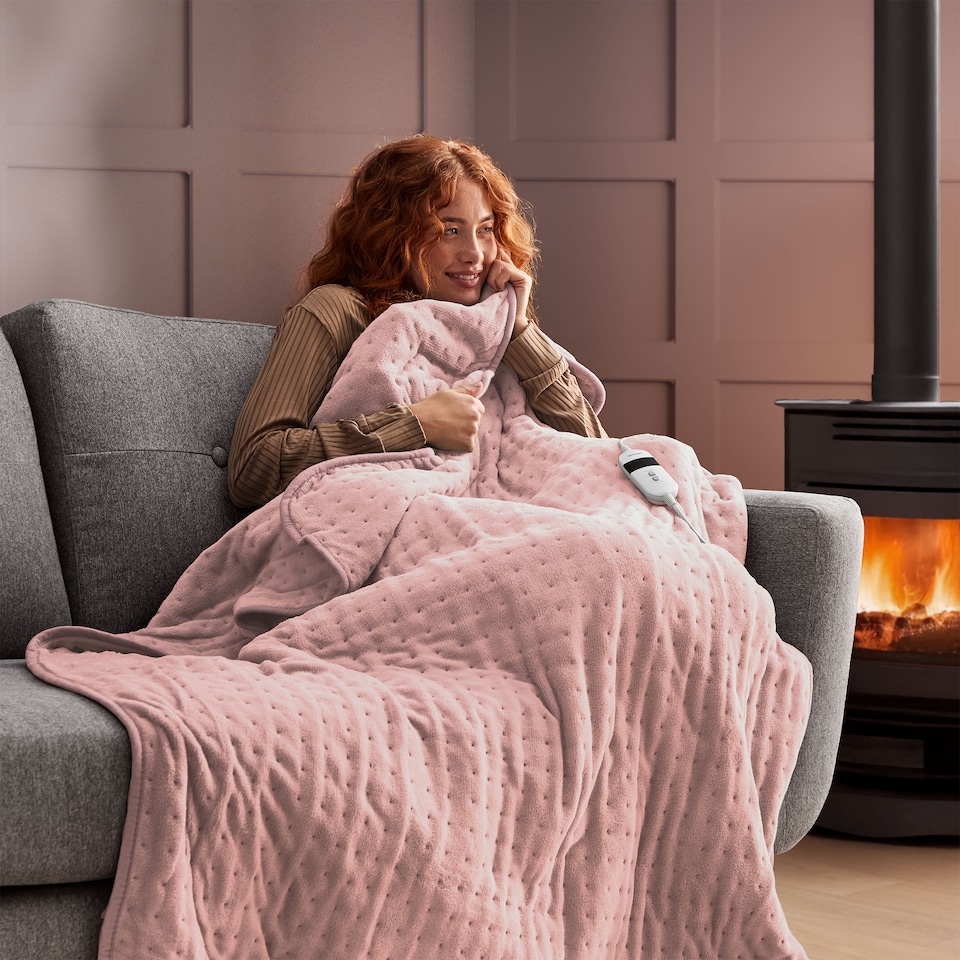 image 1 of Silentnight Comfort Control Heated Throw Fleece Electric Blanket Fast Heat Up