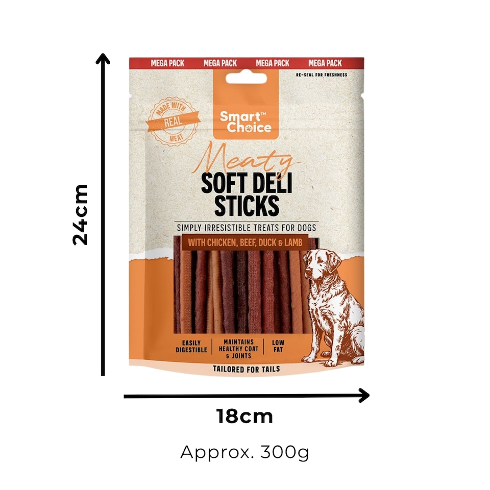image 1 of Pack of Meat Stick Dog Treats Chicken Duck Beef Lamb Puppy Pet Dental Chew Snack