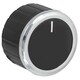 image 2 of SPARES2GO Universal Black Chrome Control Knobs for All Makes and Models of Oven Cooker & Hob (Pack of 4)