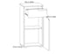 image 5 of White Bathroom Cabinet Freestanding Storage Unit with Drawer White Gloss Slim Narrow 400mm Floor Unit Spice
