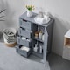 image 2 of Bath Vida Priano 4 Drawer 1 Door Freestanding Bathroom Storage Cabinet, Grey