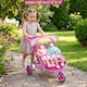 image 3 of BiBi Doll 3 Wheeler Twin Dolls Pink Pushchair Toy with Canopy & Basket For Up To 20" Dolls