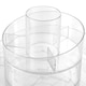 image 3 of Living and Home Circular Transparent Makeup Storage Carousel with Brush Holder for Desktop
