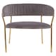 image 2 of Interiors by Premier Soft Mink Velvet Dining Chair, Modern Dining Armchair, Mink and Gold Luxury Dining Chair for Home, Lounge