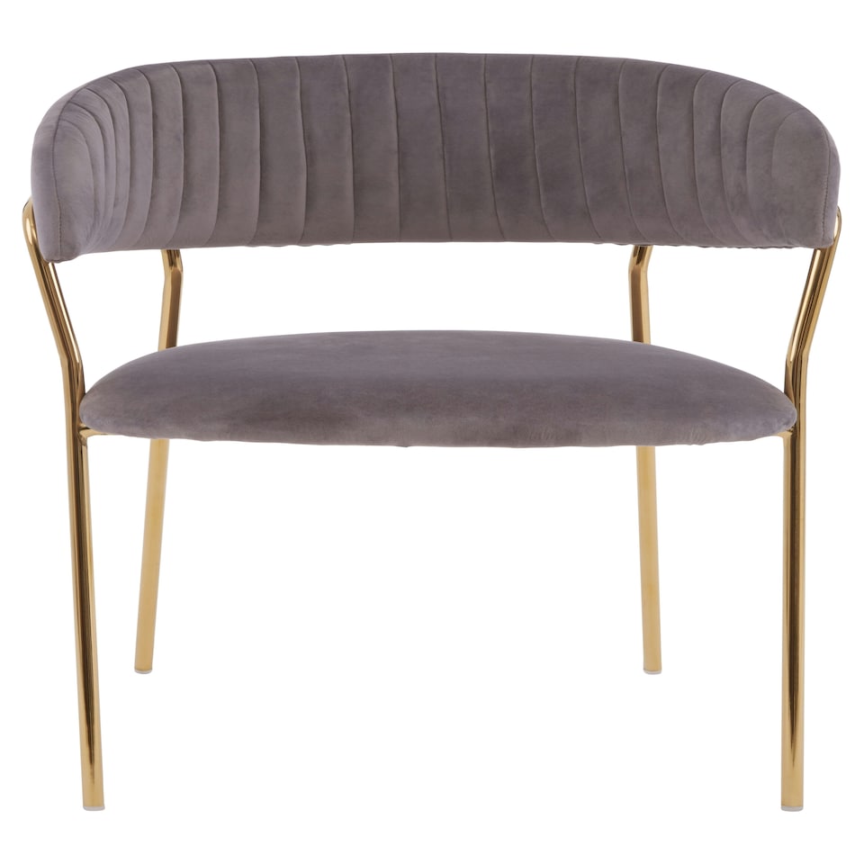 image 1 of Interiors by Premier Soft Mink Velvet Dining Chair, Modern Dining Armchair, Mink and Gold Luxury Dining Chair for Home, Lounge