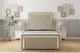 image 1 of Sloomy Boston Gold Cream Plush Bed Frame With 50" Upholstered Headboard 4'6 Double